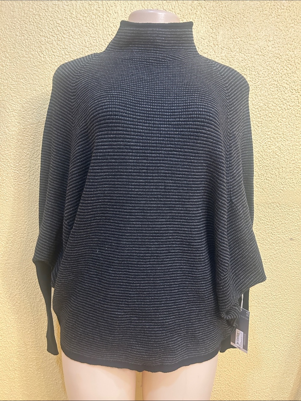 Worthington Black Ribbed Mock Neck Sweater